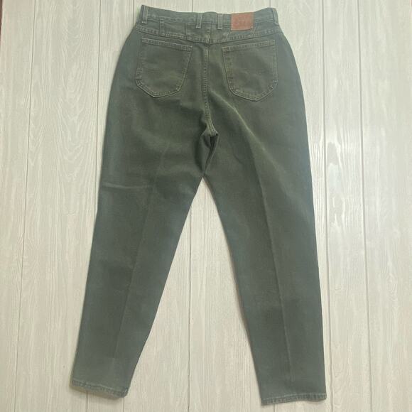 Lee Riveted Denim Women's Vintage Olive Green Cotton Mom Jeans Size 12 Short - Picture 2 of 12